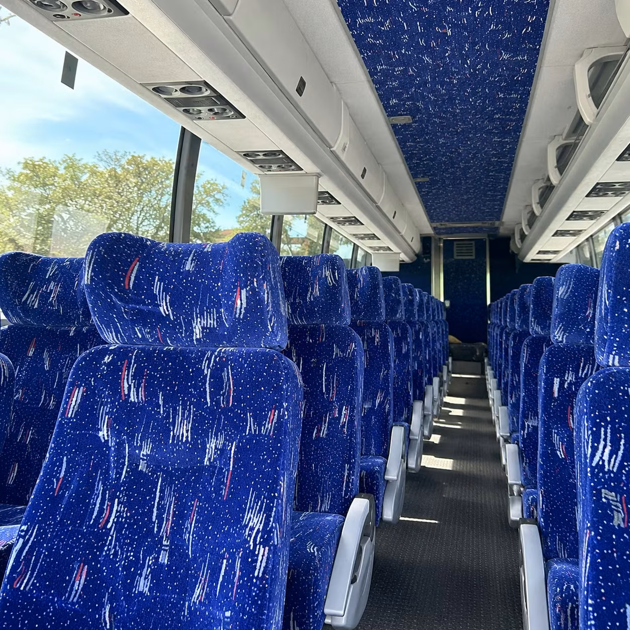 springdale charter bus rental interior